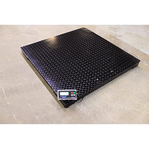 Liberty Scales Heavy Duty Industrial 48" x 48" Floor Scale with Printer Accurate Digital Pallet Scales for Warehouse or Shipping Weighing (2000 lbs x 0.5 lb)