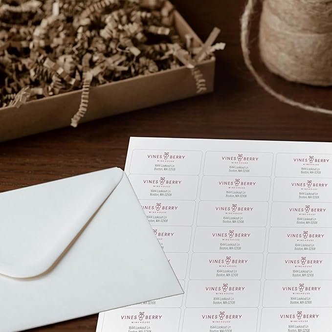 Perfect Peel Printable Address Labels, 1" x 2-5/8" Customizable Stickers, White, 750 Blank Mailing Labels, Great for Mailing, Shipping, and More (Compatible with 8160)