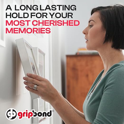 GripBond Clear Double Sided Tape, 1 Roll (18.3 Ft), 1.2”x220” – Clear Mounting Tape for Hanging Picture, Poster, Carpet, Photo Decorations - Nano Adhesive for Home, Office, Indoor & Outdoor Use