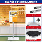 Sign Stand 8.5x11inch Pedestal Sign Holder Poster Stand 3Packs Adjustable Floor Standing Sign Holder with Heavy Duty Display Stand for Indoor Outdoor Business Store Sign Holders(Silver)