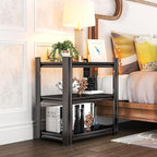 32'' shelving, Garage Metal Shelving Unit, Adjustable, Double-Layer Column with Reinforced Ribs, Heavy-Duty, Capable of Bearing 1800 lbs Suitable for Study,Garage, Warehouse, Kitchen Storage