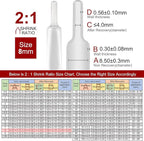 Chanzon 5/16 inch (8 mm) Clear 2:1 Heat Shrink Tube 80Ft Roll Polyolefin Sleeving Wrap for Wire Shrinking 1pcs