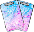 Side Opening Personalized Clipboard with Storage in Blue with Pen Holder and 2 Storage Options. Heavy Duty and Marble Enclosed.