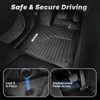 OEDRO Floor Mats Fit for 2010-2017 Chevrolet Equinox/2010-2017 GMC Terrain, All-Weather Car Floor mats TPE Custom Fit Front & 2nd Seat 2 Row Liner Set, Black