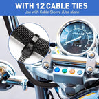 Cable Management Sleeve Automotive Split Wire Loom Heat Resistant Cord Cover Sleeving Critter Charger Cord Protectors from Pets No Chew Cat Dog Self Wrapping Braided Audio Video 18FT - 1/4 inch