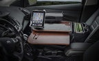 AutoExec AE-GMCD-PS-TAB-21M GripMaster Car Desk for Your Vehicle Workstation and Mobile Office, Mahogany with Printer Stand and Tablet Mount