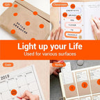 1 Inch Circle Dot Stickers 1000 PCS Color Coding Thermal Labels Dots Writable Printable Small Round Stickers for Office, Classroom, Inventory, Garage, Organizing Storage, Fluorescent Orange