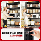 78" H Garage Shelving, Metal Storage Shelves, 3000LBS Heavy Duty Shelving, Adjustable 5 Tier Storage Rack, Industrial Utility Shelf for Garage, Warehouse, Kitchen,18" D×47.5" W×78" H, Black