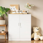Metal Storage Cabinet, 36 Inch Tall Metal Storage Cabinet with Doors and Shelves, Pantry Cabinets for Kitchen Storage, Garage Cabinet for Living, Dining Room, Assemble Required.