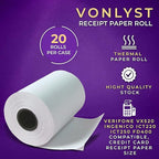 Thermal Paper Roll 2 1/4 x 55 for Verifone Vx520 Ingenico ICT220 ICT250 FD400 (20 rolls)