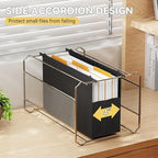 Extra Capacity Legal Size Plastic Hanging File Folders,Reinforced 4" Black Expanding Pocket Files,6 Pack Legal Hanging Folders for Filing Cabinet,Expandable Hang Folder with tabs,for School