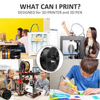 GEEETECH 6KG 3D Printer Filament Bundle - Black PLA Filament 1.75mm ±0.02mm (6 Spools, 1KG Each) - High Precision, Low Warping, 3D Printing Filament Fits Most FDM 3D Printers