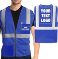 AYKRM 2 Pockets Reflective Safety Vest High Visibility Class II Mesh Vest for Women & Men Meets ANSI Standards