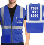 AYKRM 2 Pockets Reflective Safety Vest High Visibility Class II Mesh Vest for Women & Men Meets ANSI Standards