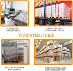 18 Inch 80 Gauge Stretch Film 1100ft 4 Rolls - Single Layer PE Plastic Wrap, Industrial Pallet Wrapping for Heavy Duty Shipping Storage, 350% Stretch Clear Packaging Film