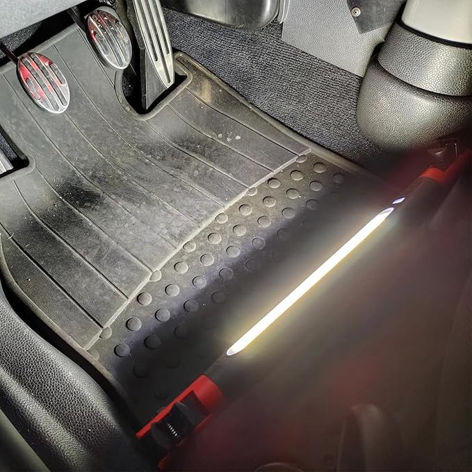 Magnetics Work Light, Rechargeable Work Light Adjustable Magnetics Auto Repair Lights Under Hood Mechanics Lights Portable Spotlights for Car Repairing Garage Camping Flashlight
