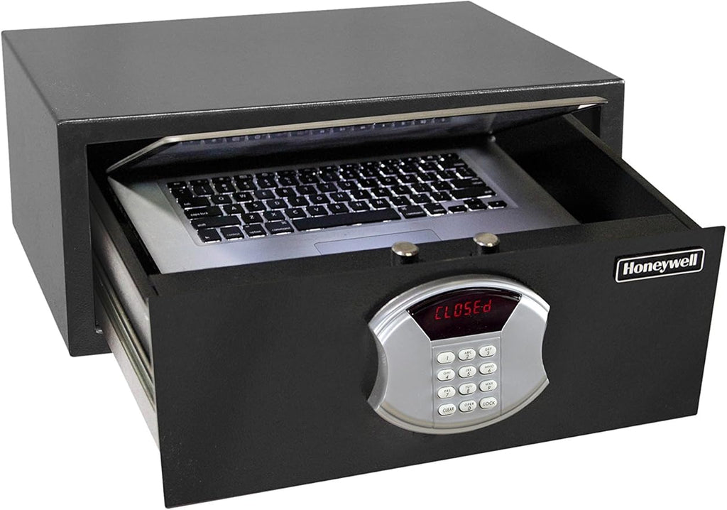 Honeywell 5805 PullOut Drawer, Security Safe with Digital Lock, Sliding Cabinet Drawer, 0.74Cubic', Steel, Black Finish