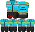 Safety Vest Reflective High Visibility with 5 Pockets ＆Zipper Class 2 Adult Unisex Construction Security Workwear