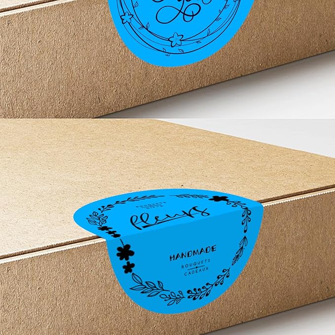 3 X 3 Inch Round Thermal Labels Circle Color Coding Labels Printable Waterproof 500PCS Round Stickers Adhesive Writable for Office, Garage, DIY Sticker, Barcodes, Name Tag, Fluorescent Blue