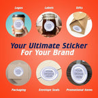 100 Custom Vinyl Stickers - Upload Your own Image, Text, Design, Logo - Personalized Logo Labels for Handmade, Packaging, Bottle, Jars, Candle, Brand Stickers (Lavender Swirls, 4x4)