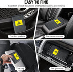 Car Insurance and Registration Card Holder | for BMW Ford Tesla Cadillac All Cars | Store Cards, ID License & Essential Documents | Premium Leather with Magnetic Closure