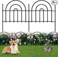 Decorative Garden Fence, 15 Panels No Dig Fence 21.25ft(L) x13in(H) Animal Barrier for Dog Rabbit, Arched Flower Bed Wire Border Rustproof Metal Panel Fencing for Yard Patio Outdoor Decor