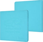 Car Insurance and Registration Holder, 5.5 x 5 Inch PU Leather Vehicle Glove Box Organizer Wallet Case for Insurance Card, Driver License, Paperwork - Mint Green