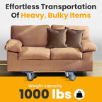 Furniture Dolly 30" x 18" I 4 Wheels Heavy Duty Moving Dollies | Fully Assembled Wooden Moving Cart with Large Wheel Casters | | Heavy Duty Dolly Cart | 1,000 lbs Capacity | Pack of 2