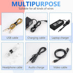 120 PCS 5/6/8 Inch Cord Wraps for Charging Cords – Data Cable Organizer Ties – Reusable Cable Ties – Electrical Wire Straps, Black