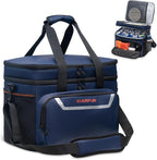 EVERFUN Small Cooler Lunch Box Mini Leak-Proof Soft Double Deck 24 Can Personal Insulated Collapsible Portable Waterproof Lunch Bag Ice Chest for Men Women Work Travel Car Picnic Beach