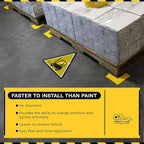 Mighty Line Forklift Floor Sign Floor Sign for Safety, Warning, Heavy-Duty, Peel and Stick, Adhesive, Industrial Quality, Caution Tow Motor Ahead Sign, 16"