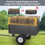 GAOMON Heavy Duty Utility Trailer for ATV/UTV, 750lbs Capacity Garden Dump Cart with 17 Cu. Ft. Bed, Removable Sides, Pneumatic Tires, Hitch Compatible Pull-Behind Yard Cart for Lawn Mower, Tractor