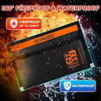 Small Fireproof Document Bag (8x5", External Size), 2-Pack Fireproof Money Bag for Cash with Waterproof Zipper, Fireproof Pouch Set