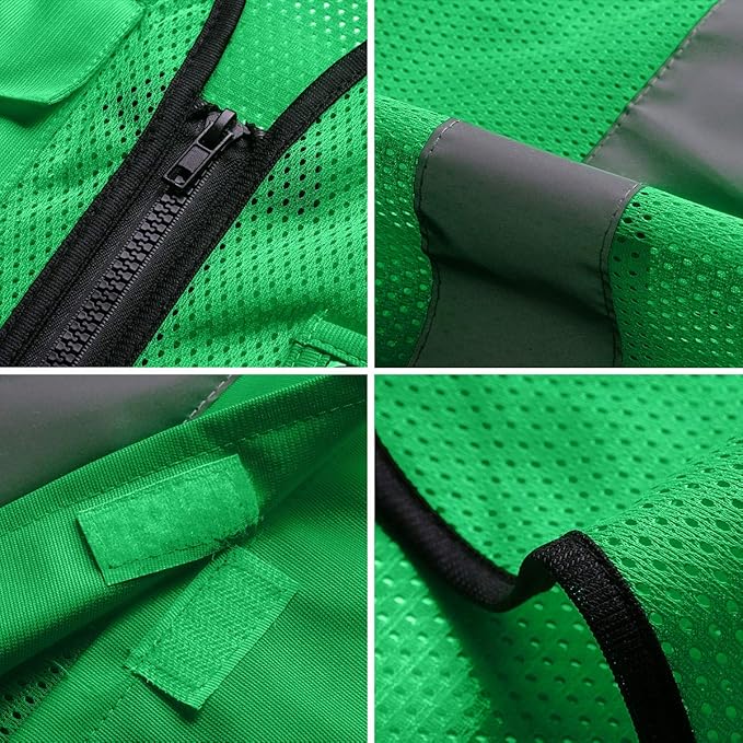 BeautyWill Custom Safety Vest Logo Class 2 High Visibility Reflevtive Vest Outdoor Protective Workwear
