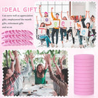 Liliful 100 Pcs Silicone Rubber Wristbands Rubber Wristband Bracelet Bands for Silicone Wristbands for Women Men(Pink)