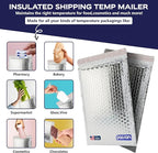 300-Pack Insulated Silver Thermal Bubble Mailers 15x17 - Waterproof Metallic Foil Self-Sealing Padded Envelopes for Cold Shipping, Perishables, Food, Cosmetics, Pharmaceuticals