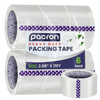 Clear Packing Tape - 6 Heavy-Duty Wrapping Tape - 110-Yard Length, 660 Total Yards 2.88-Inch Wide Strong Adhesive Rolls for Moving Boxes, Office Packaging, Storage Organization & Warehouse Shipping