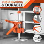 Labor Saving Arm Jack Handle 2 Pack,15 in Construction Jack,Multifunctional Furniture Jack for Installing Cabinets and Wall Tile Height Adjuster Handheld Lifter Tool, Load 440LBS