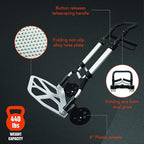 Olympia Tools 440 LB Aluminum Folding Hand Truck with Telescoping Handle - Foldable Moving Furniture Trolley Dolly Cart with 2-Wheels & Ergonomic Handle - Collapsible Hand Trucks for Home, Office