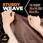 Super Heavy Duty Brown Poly Tarp 10' x 12' - Bulk Full Pallet (180 Pack) Thick Waterproof, UV Blocking Protective Cover - 16 Mil Thick Polyethylene - by Xpose Safety