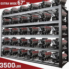 68" W Garage Shelving Heavy Duty, 5 Tier Garage Shelves, Adjustable Storage Shelving Unit, Commercial Metal Shelf for Warehouse, Pantry, School, Shop, 68" Wx20 Dx84 H