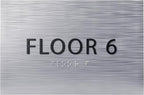 6" X4" Floor 6 Sign - ADA Compliant Tactile Graphics Grade 2 Braille Text | Wall Mount Plastic Directional Assistance, Floor Number Sign for Office, Schools, Hospitals, Apartments