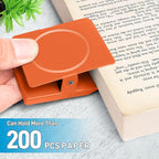 FINDMAG Extra Strong Magnetic Clips, 2.2inch Magnetic Binder Clips Heavy Duty, Large Christmas Light Clips with Magnet for Refrigerator, Office, Hanging Photos, Classroom (4Pack, Orange)