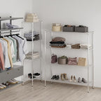 18" Deep x 54" Wide x 64" Height Wire Shelving Kit | 4-Tier | NSF Commercial Storage Rack Unit