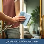 S&T INC. 200 Pack Microfiber Cleaning Cloth, Bulk Towels for Home, Reusable Microfiber Towels for Cars, Cleaning Rags, Light Blue, 11.5 Inches x 11.5 Inches, 200 Count