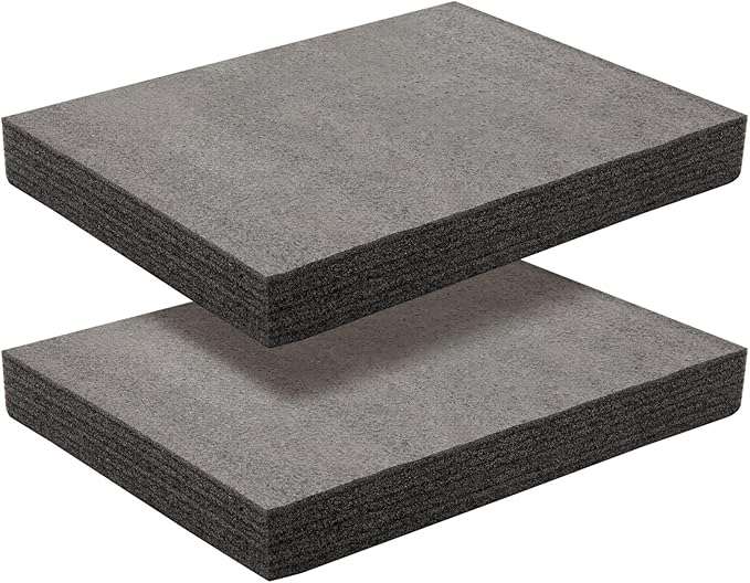 Okuna Outpost Polyethylene Foam Sheets - Customizable Foam Inserts for Cases - Polyethylene Pad Cushioning - Versatile Craft Sheets & Packing Padding - Pack of 2, 16 x 12 x 2 in