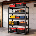 78''H Metal Garage Shelving Unit ,5-Tier Garage Storage Shelves Heavy Duty，Adjustable 3020 lbs Shelf, Upgraded Reinforced Double-Layer Columns for Basement Kitchen Laundry Room Pantry Rack 40''W*18''D