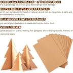 100 Pcs Corrugated Cardboard Sheets Set Corrugated Packaging Pads Paper Flat Cardboard Filler Inserts Sheet Pads Rectangle for Delivering Packing Separators Art Crafts Supplies (Brown, 5 x 7 Inch)