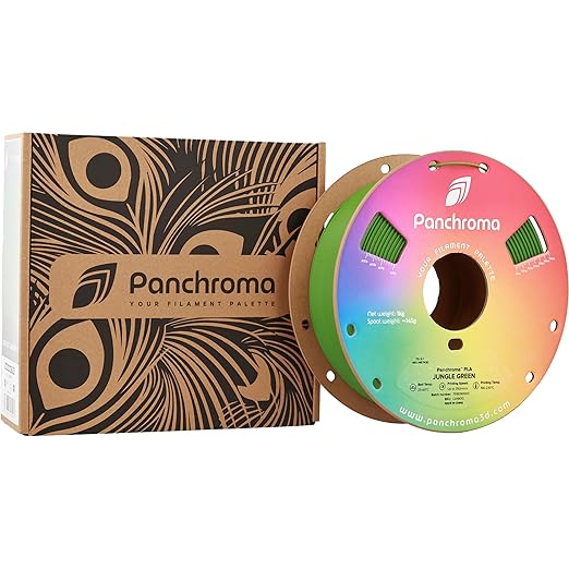 Panchroma PLA Jungle Green 3D Printer Filament, 1.75mm, 1kg Spool, Easy to Print, High Speed Printing, Tangle Free, AMS Compatible, Perfect for Toys, Decor, Miniatures, Models & Cosplay