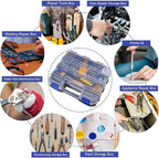 Hardware Organizer Box 34 Compartments Small Parts Organizer with Removable Dividers Durable Plastic Double Side Tools Box Screw Organizers For Nuts, Bolts, Screws, Nails 2Pack